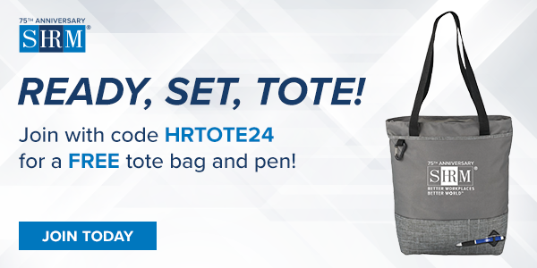 READY, SET, TOTE! Join with code HRTOTE24 for a FREE tote bag and pen! JOIN TODAY